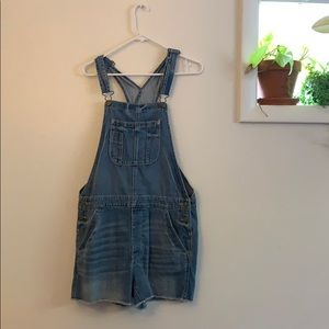 AEO Denim Overall Shorts